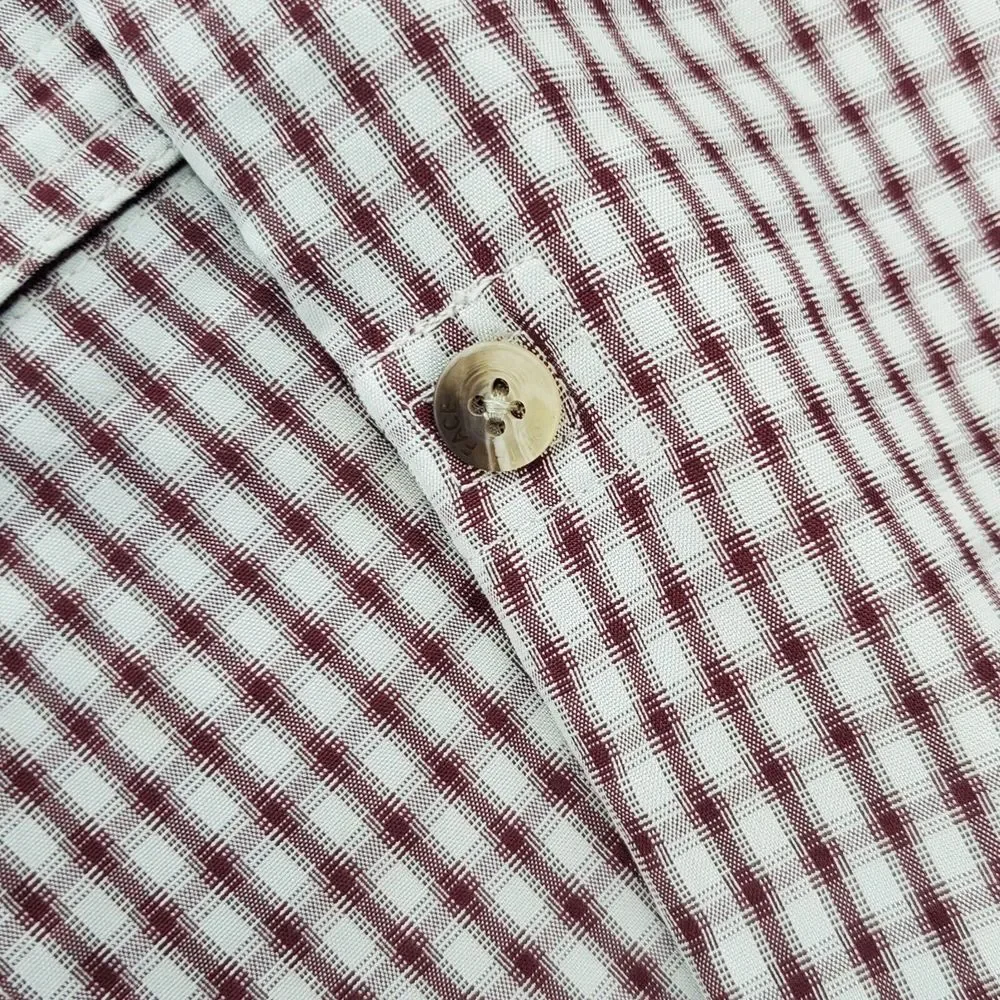 The North Face Mens XL Brown Plaid Button Up Lightweight Long Sleeve Pocket Camp